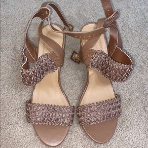Charlotte Russe brown sandals with a heel